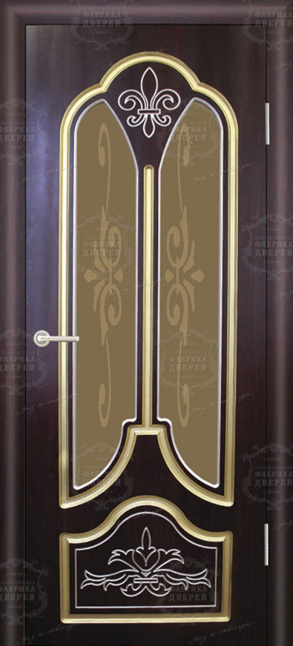 Чебоксарские двери ЧФД Александрия с матированным рисунком