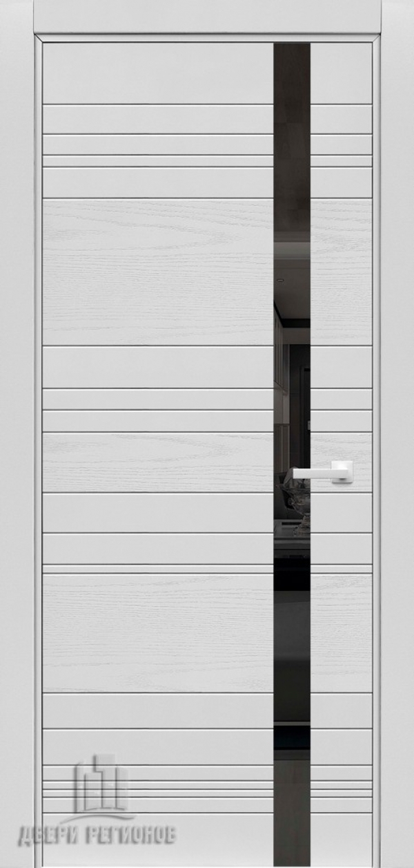 Дверь S3 эко декор белая Lacobel зеркало графит