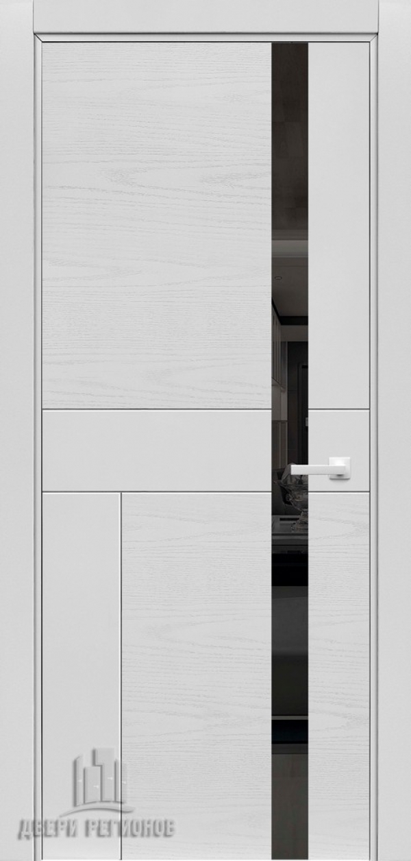 Дверь S7 эко декор белая Lacobel зеркало графит
