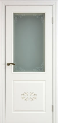 Дверь Соленто RAL 9010 стекло
