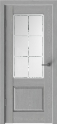 Дверь БАДЕН 2 светло-серый стекло