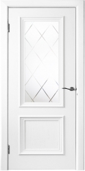 Дверь БЕРГАМО 4 белый стекло