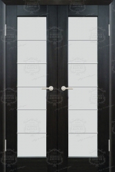 Чебоксарские двери ЧФД Люкс стекло с молдингом распашная