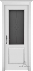 Двери массив ЕВРОПА эмаль белая стекло селена