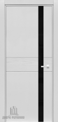 Дверь S2 эко декор белая Lacobel черное
