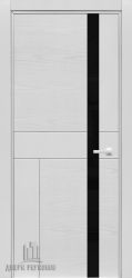 Дверь S7 эко декор белая Lacobel черное