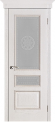 Дверь Вист Вена белая патина (тон 17) стекло вена версачи