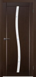 Двери Матадор Арго венге, стекло мателюкс с объемным  художественным рисунком и фьюзингом с двух сторон