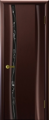 Двери Регионов Камелия 1 венге чёрный триплекс рисунок Лацио