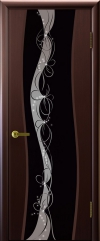 Двери Регионов Камелия 2 венге чёрный триплекс рисунок Лацио